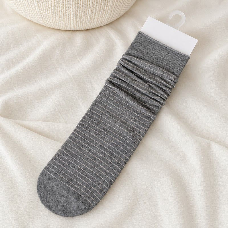Chaussettes côtelées en coton (4 paires) - Gris - EU36-40(US3-7) - image 7