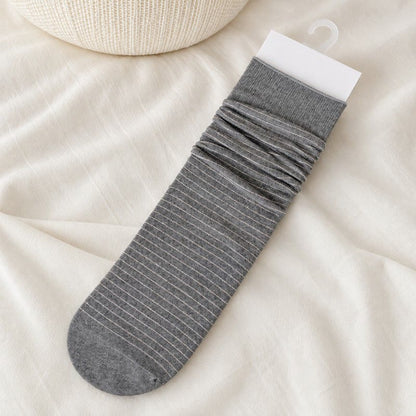 Chaussettes côtelées en coton (4 paires) - Gris - EU36-40(US3-7) - image 7