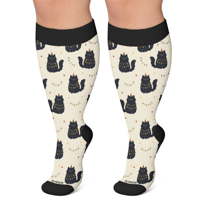 Chaussettes de compression Bat Cat grande taille - Abricot - 4XL - image 5