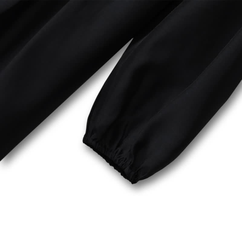 Robe longue brodée à col en V - image 5