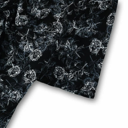 Ensemble jupe deux pièces noire à fleurs grande taille - image 7