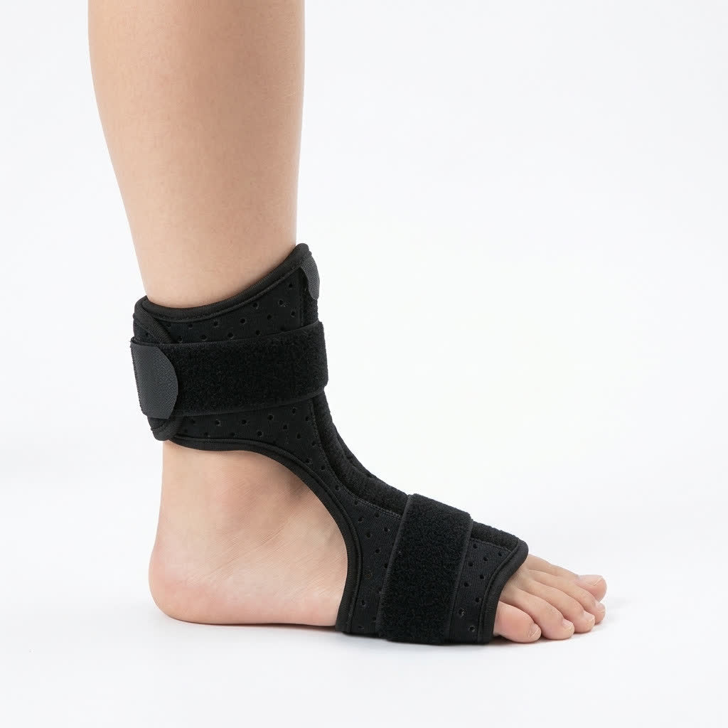 Attelle stabilisatrice réglable pour pied tombant - Noir - One Size - image 0