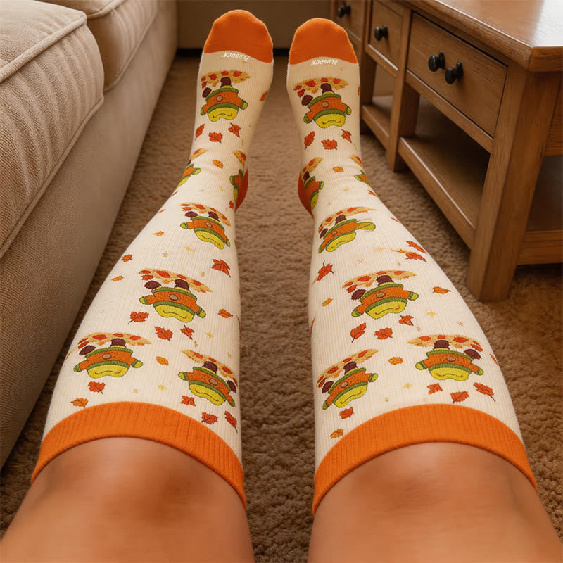 Chaussettes de compression grandes tailles automne motif animaux - image 2