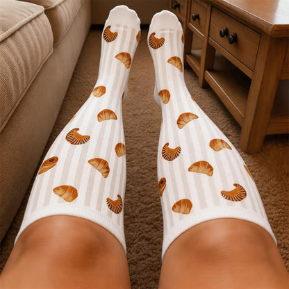 Chaussettes de compression Croissant Fraise Grande Taille - image 1