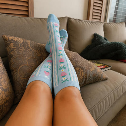 Chaussettes de compression Croissant Fraise Grande Taille - image 3