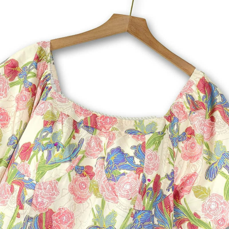 Robe midi fleurie grande taille - image 2