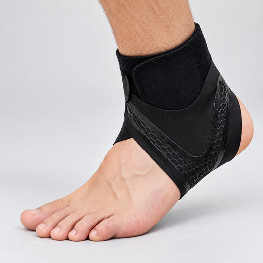 Cheville de compression en tricot respirant - Noir - One Size - image 0