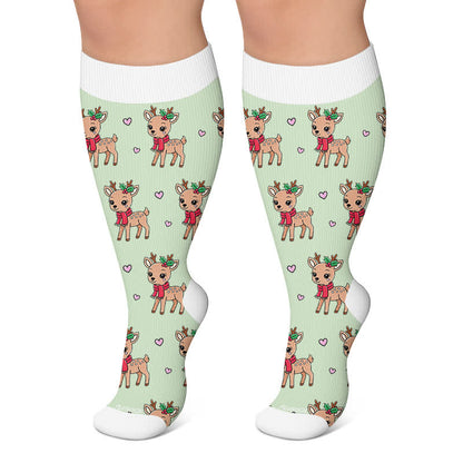 Chaussettes de compression pour chien à motifs d'escargots de Noël grandes tailles - Vert - 4XL - image 6