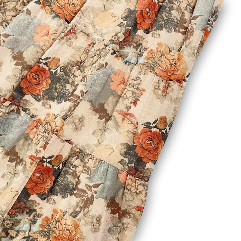 Ensemble jupe deux pièces fleuri vintage grande taille - image 4