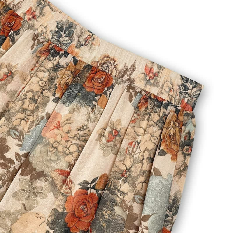 Ensemble jupe deux pièces fleuri vintage grande taille - image 3