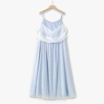 Robe midi transparente grande taille - Bleu - 6XL - image 0