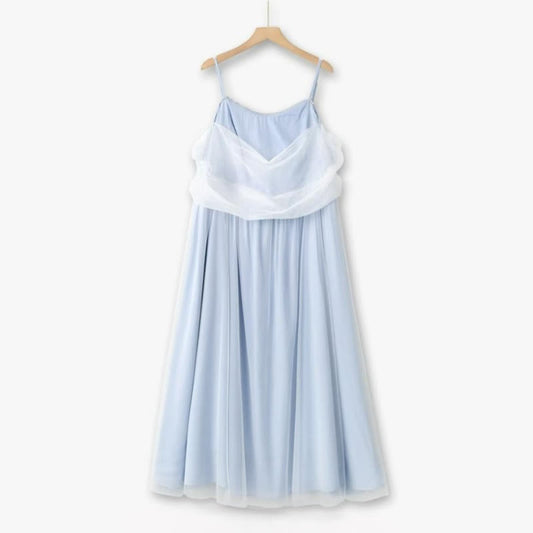 Robe midi transparente grande taille - Bleu - 6XL - image 0