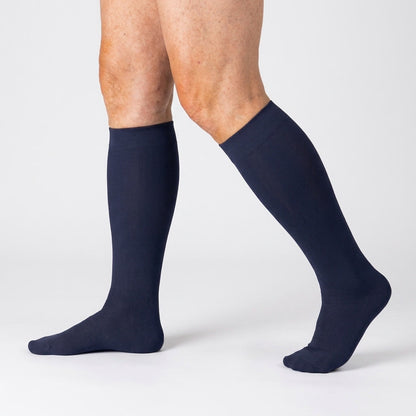 Chaussettes de compression en bambou bleu marine grande taille - Bleu - 4XL - image 1
