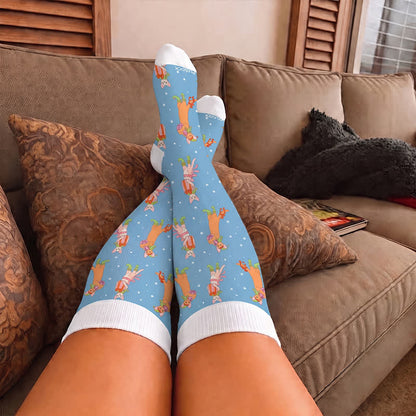 Chaussettes de compression grandes tailles pour Noël et les animaux - image 3