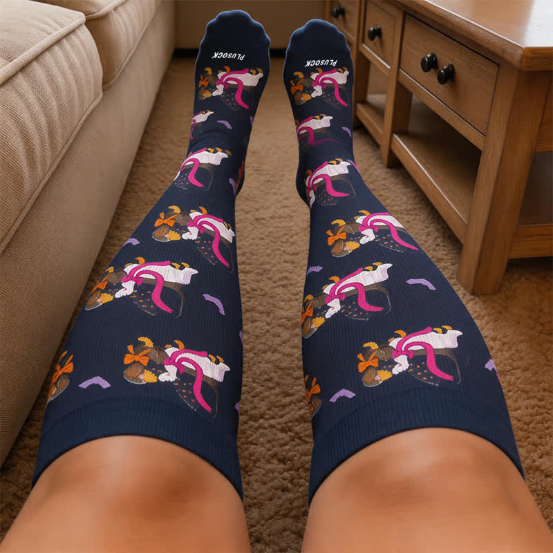 Chaussettes de compression grande taille pour chats et chiens à motifs de chiots et de chiens - image 3