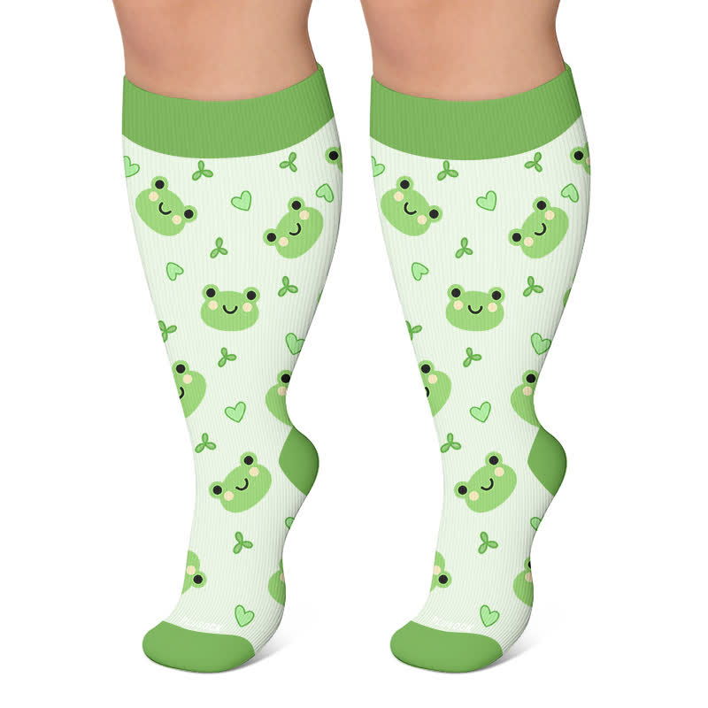 Chaussettes de compression grande taille Grenouille Coccinelle Avocat - Vert clair - 4XL - image 4