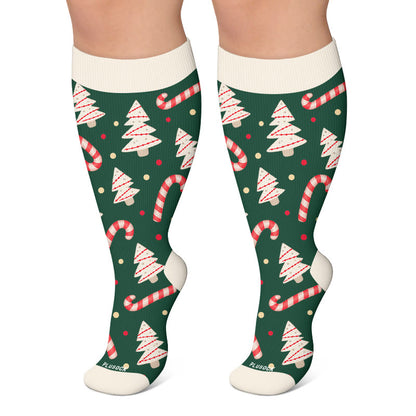 Chaussettes de compression pingouin festives grandes tailles - Vert - 4XL - image 6