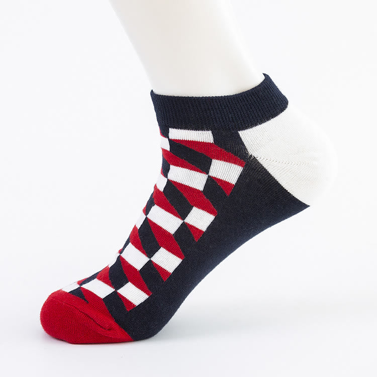 Chaussettes à motifs losanges (5 paires) - image 1