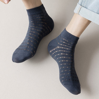 Chaussettes basses en maille ajourée (7 paires) - image 6