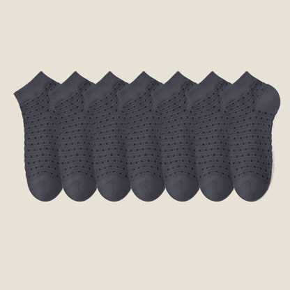 Chaussettes basses en maille ajourée (7 paires) - Gris foncé - EU38-44 (US5-11) - image 17