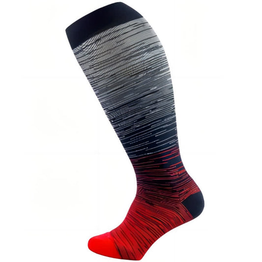 Chaussettes de compression à rayures colorées grande taille (3 paires)