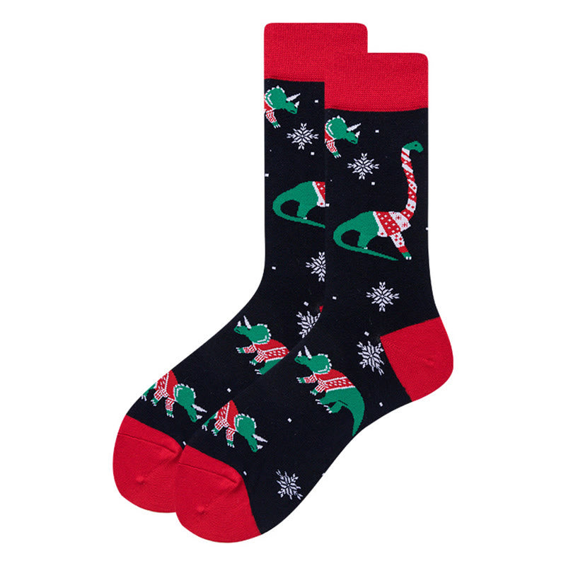 Chaussettes fantaisie extensibles de Noël (6 paires) - image 3