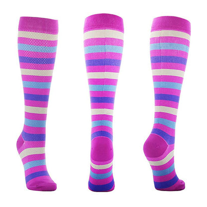 Chaussettes de compression décontractées à rayures (6 paires)