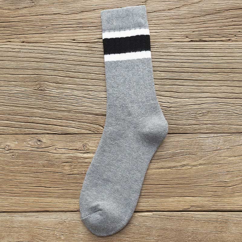 Chaussettes hautes chaudes et respirantes grandes tailles (8 paires) - Gris clair - EU37-45 (US4-11) - image 8
