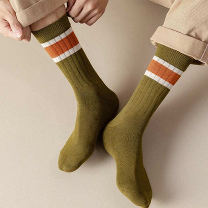 Chaussettes hautes chaudes et respirantes grandes tailles (8 paires) - image 5