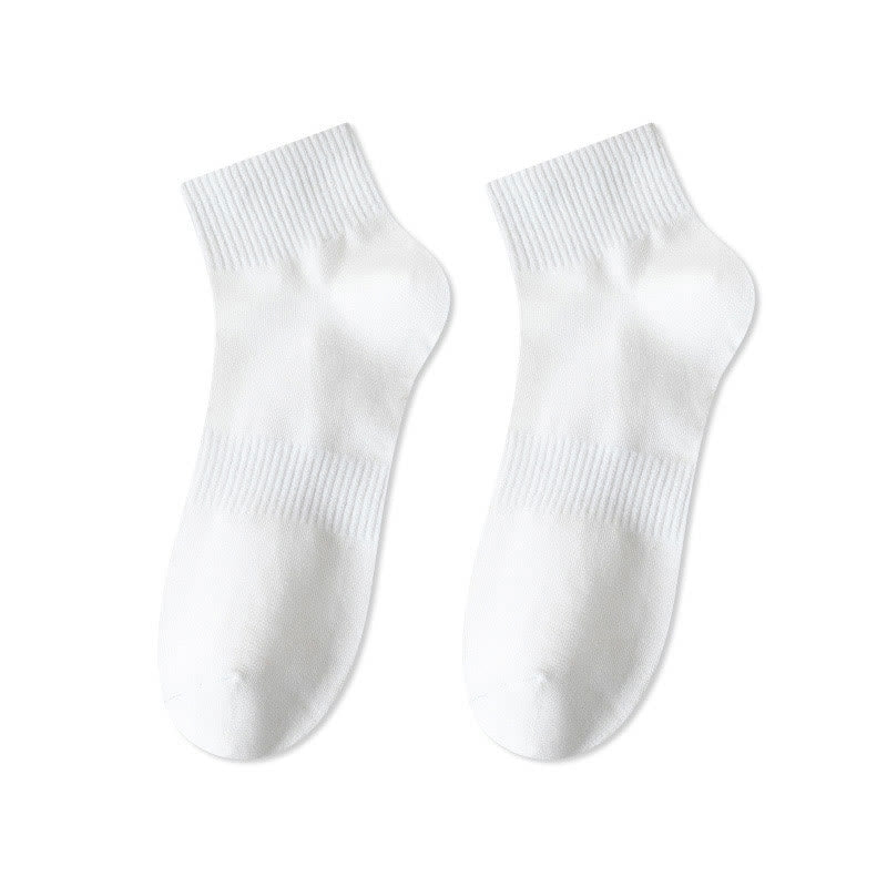 Chaussettes courtes respirantes en coton doux (7 paires) - Blanc - EU43-48 (US9.5-13.5) - image 9