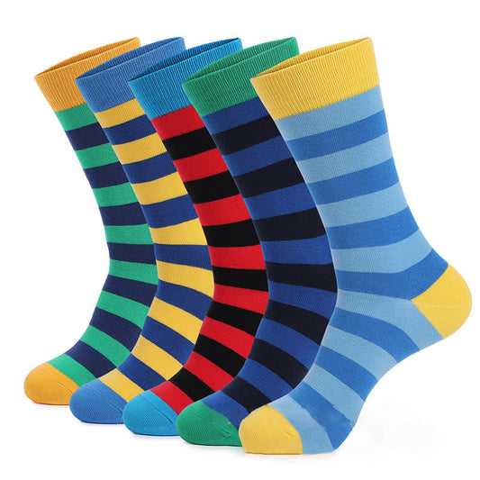 Chaussettes décontractées à motifs amusants (5 paires)