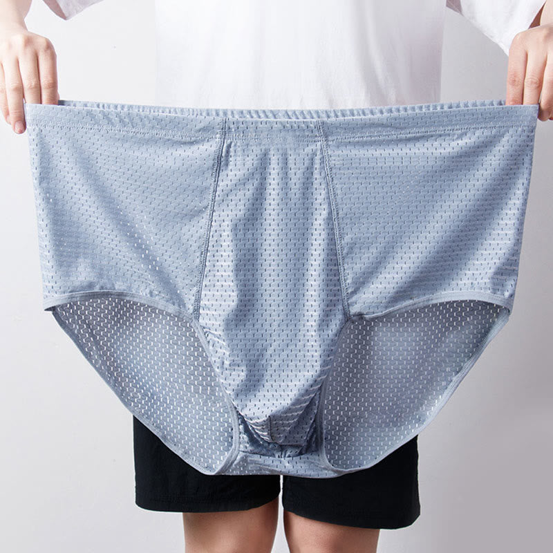 Culotte en soie glacée grande taille (1 paire) - Gris clair - 10XL - image 8