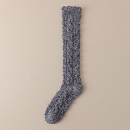 Chaussettes hautes thermiques en polaire corail Plusock (5 paires) - Gris foncé - Convient à 220 lb - image 18