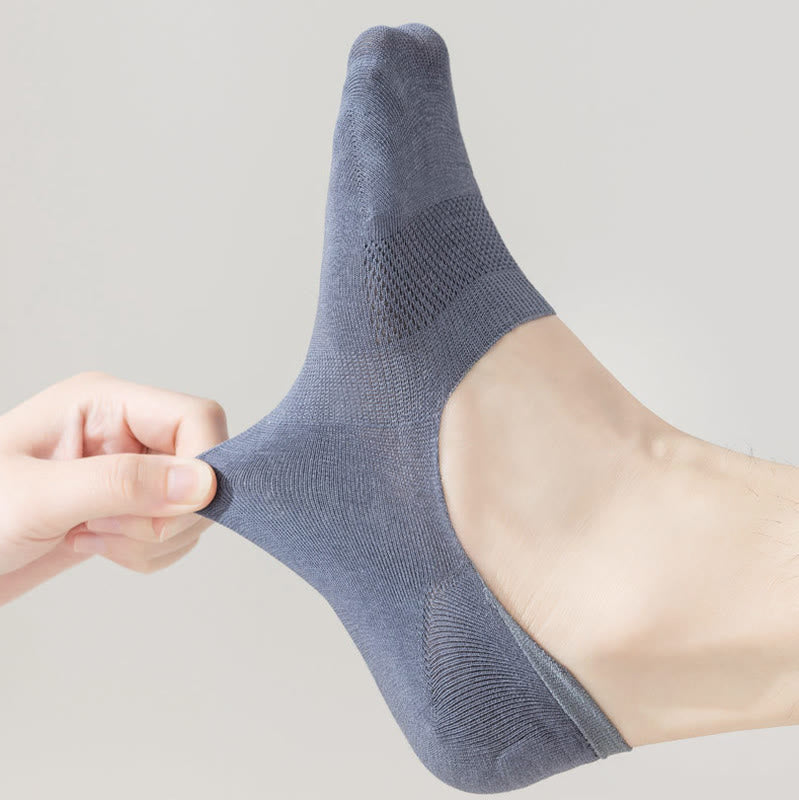 Chaussettes invisibles en maille élastique grande taille (5 paires)