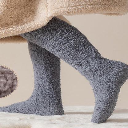 Chaussettes thermiques en polaire corail jusqu'aux genoux (5 paires) - image 5