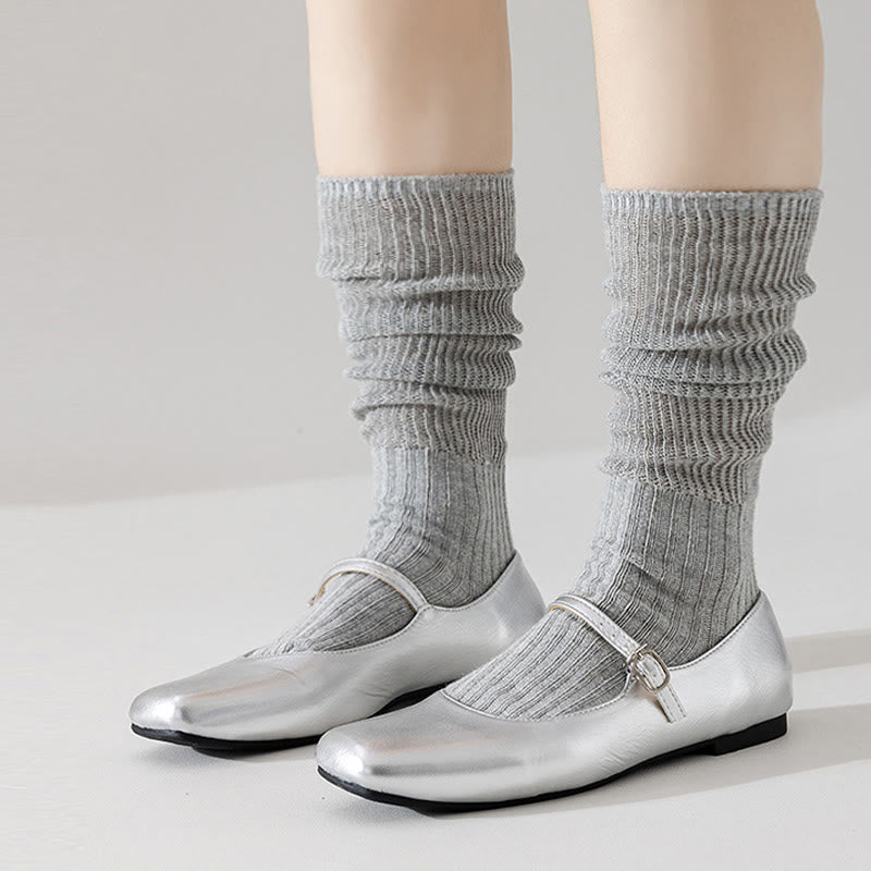 Chaussettes souples élégantes de couleur unie (3 paires)