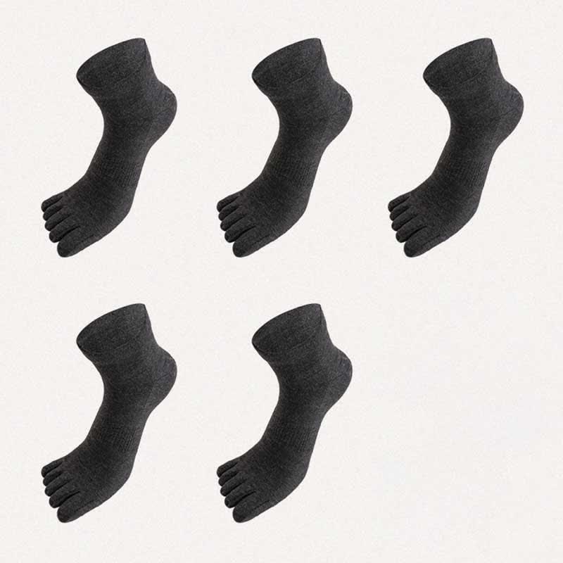 Chaussettes antibactériennes d'alignement à cinq orteils grande taille (5 paires)