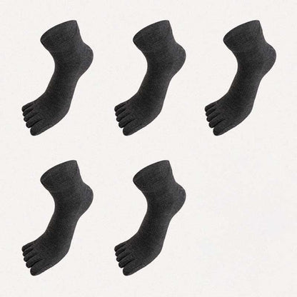 Chaussettes antibactériennes d'alignement à cinq orteils grande taille (5 paires)