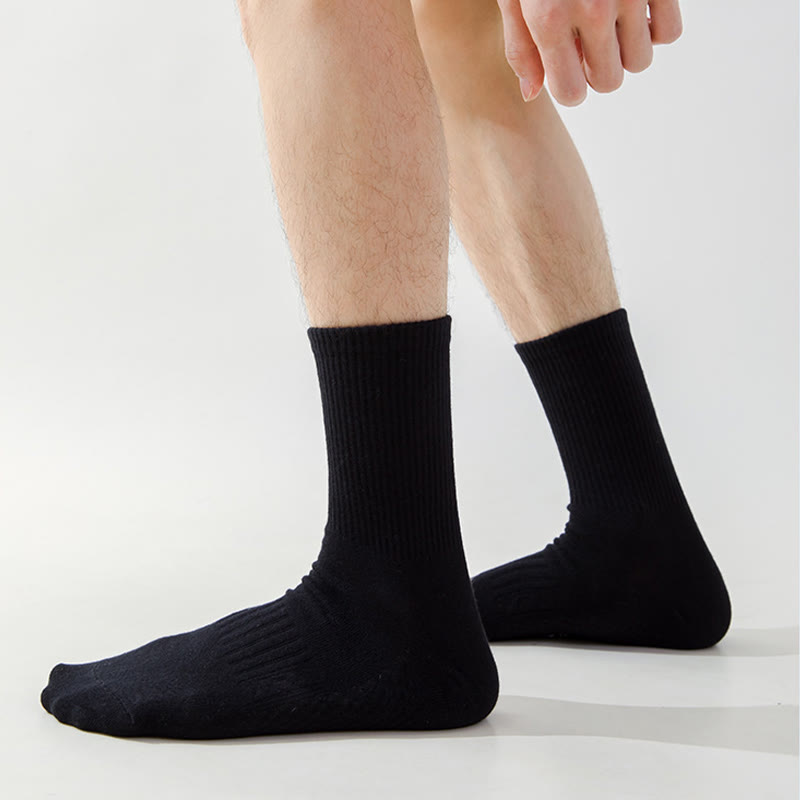 Chaussettes épaisses de couleur unie grande taille (5 paires)