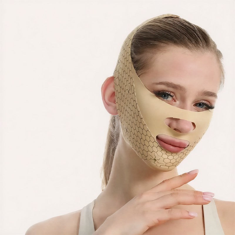 Bandage de soutien facial sculptant et respirant - Nu - One Size - image 0