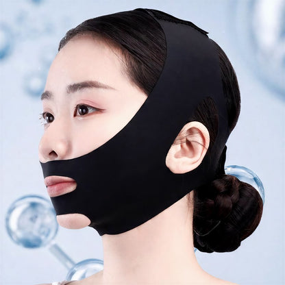 Bande de soutien faciale élastique noire sculptante - image 6