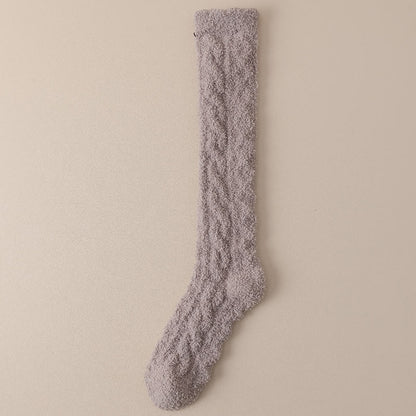 Chaussettes hautes thermiques en polaire corail Plusock (5 paires) - Café - Convient à 220 lb - image 14