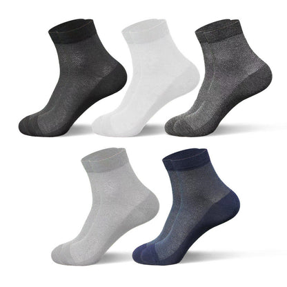 Chaussettes courtes en maille Plusock (10 paires) - Noir*2+Blanc*2+Gris clair*2+Gris foncé*2+Bleu marine*2 - EU44-50 (US10-15) - image 12