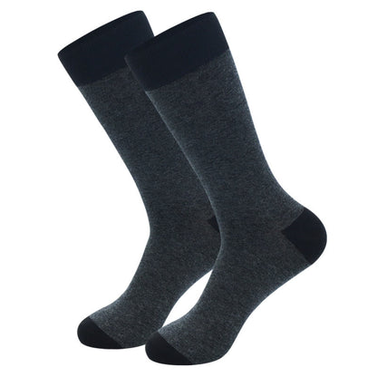 Chaussettes mi-mollet à rayures grises grande taille (5 paires)