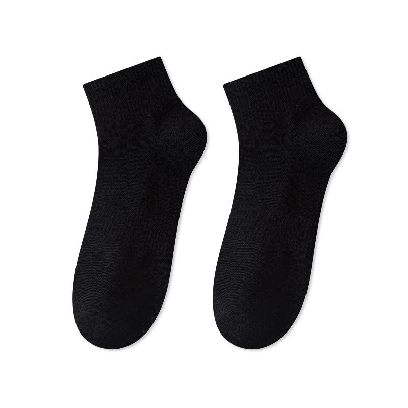 Chaussettes courtes respirantes en coton doux (7 paires) - Noir - EU43-48 (US9.5-13.5) - image 8