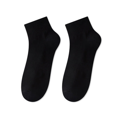 Chaussettes courtes respirantes en coton doux (7 paires) - Noir - EU43-48 (US9.5-13.5) - image 8