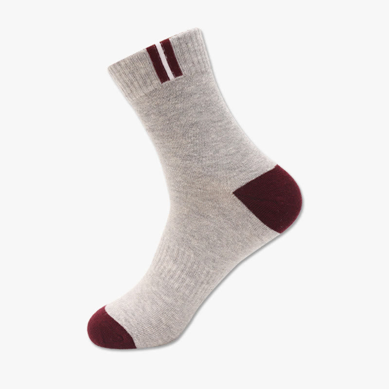 Chaussettes en coton respirant Plusock (3 paires) - 43-48 - Gris et rouge - image 5