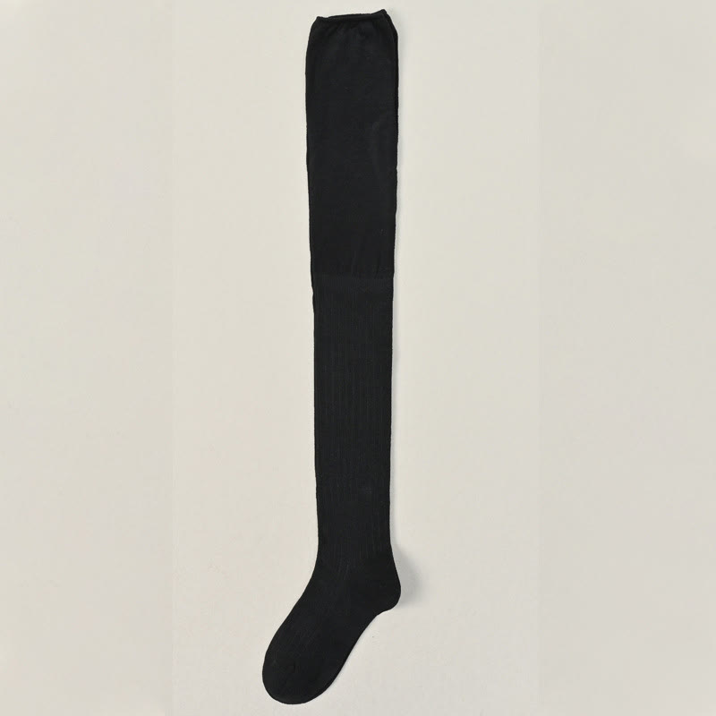 Chaussettes hautes de couleur unie (2 paires)