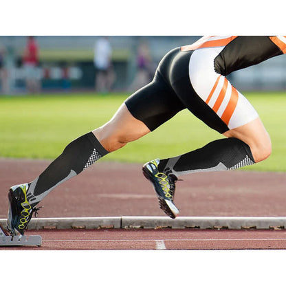 Chaussettes de compression à rayures colorées (3 paires)