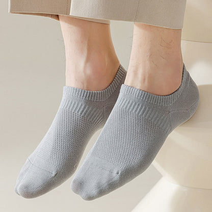 Chaussettes invisibles en coton et maille grande taille (5 paires)